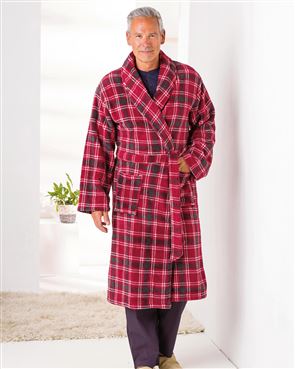 mens fleece dressing gown