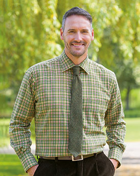 Shirt Mens UK, Tattersall Shirts, Cotton Mens Shirts, James Meade