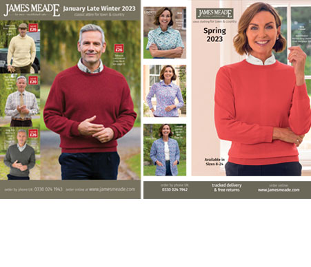 Request a James Meade Ladies or Mens clothing catalogue today