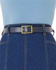 Womens Navy Leather Belt