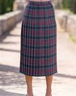Croydon Lined Pure Wool Tweed Pleated Skirt