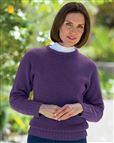 Ladies Aubergine Shetland Sweater