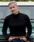Black Pure Cotton Polo Neck 
