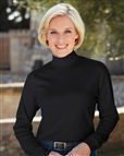 Ladies Cotton Black Turtle Neck Top