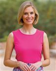 Silky Cotton Fuchsia Sleeveless Top