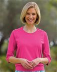 Plain Pure Cotton Fuchsia Blouson Top