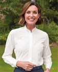 Erin Pure Cotton White Long Sleeved Blouse