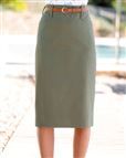 Chino Pure Cotton Twill Straight Skirt