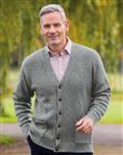 Shetland Cardigan  Mens - Grey
