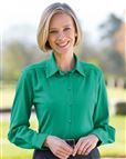 Ladies Soft Handle Cotton & Wool Blouse Jade