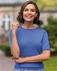 Merino Topaz Short Sleeve Crew Ladies Jumper