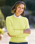 Ladies Merino Wool Crew Neck Jumper Pistachio