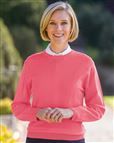 Ladies Merino Wool Crew Neck Jumper Sherbert Pink