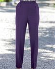 Sandown Pull On Purple Trousers