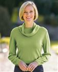 Cowl Neck Merino Kiwi Sweater 