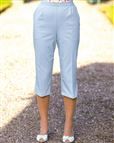 Easycare Pale Blue Cropped Pull On Trousers