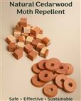 Moth Repellent Cedar Wood Cubes and Rings