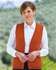 Ladies Merino Wool Waistcoat Cinnamon