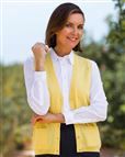 Ladies Merino Wool Lemon Waistcoat