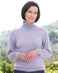 Ladies Merino Wool Amethyst Roll Neck Sweater