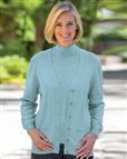 Cotton/Cashmere Duck Egg Cardigan