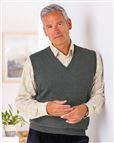 Grey Marl Merino Slipover Mens