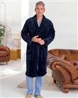 Navy Velour Dressing Gown