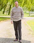 Shetland Wool Brown Mix Fairisle Crew Neck Jumper