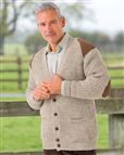 Natural Fishermans Rib Cardigan  Mens