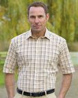 Pure Cotton Short Sleeve Casual Check Shirt