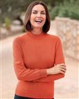 Ladies Merino Wool Turtle Neck Jumper Cinnamon