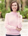 Merino Wool Light Pink Turtle Neck Sweater