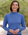 Merino Wool Topaz Turtle Neck Sweater