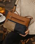 Payton Zipped Leather Look Handbag