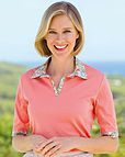 Colleen Pure Cotton Trimmed Short Sleeve Polo