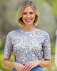 Robina Patterned Pure Cotton Leisure Top