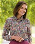 Leticia Patterned Silk Mix Blouse
