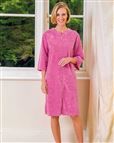 Slenderella Pink Zip Up Housecoat Olga