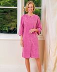 Slenderella Pink Zip Up Housecoat Olga