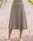 Murcia Wool Blend Checked Skirt