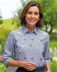 Arlene Floral 3/4 Sleeve Cotton Blouse