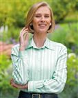 Wren Striped Cotton Long Sleeve Blouse