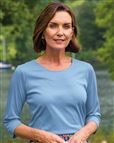 April Scoop Neck 3/4 Sleeve Top