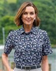 Whitney Pure Cotton Floral Short Sleeve Blouse