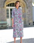 Theodora 3/4 Sleeve Cotton Floral Shirt Dress