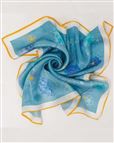 Ladies Forget-me-Not Floral Silk Scarf