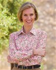 Jolene Long Sleeve Polycotton Floral Blouse