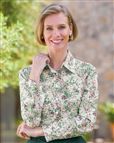 Kathleen Floral Long Sleeve Cotton Blouse