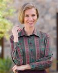 Bianca Striped Long Sleeve Cotton Blouse