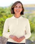 Merino Wool Ladies Long Sleeve Polo Collar Jumper